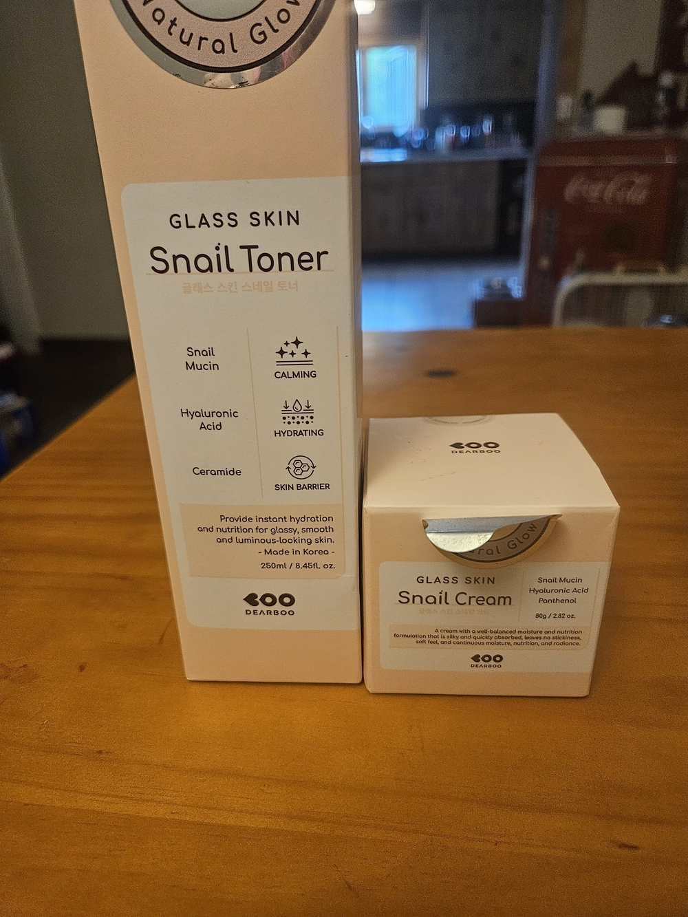 Glass Skin Snail Toner & Snail Cream Set - Dearboo- Sealed